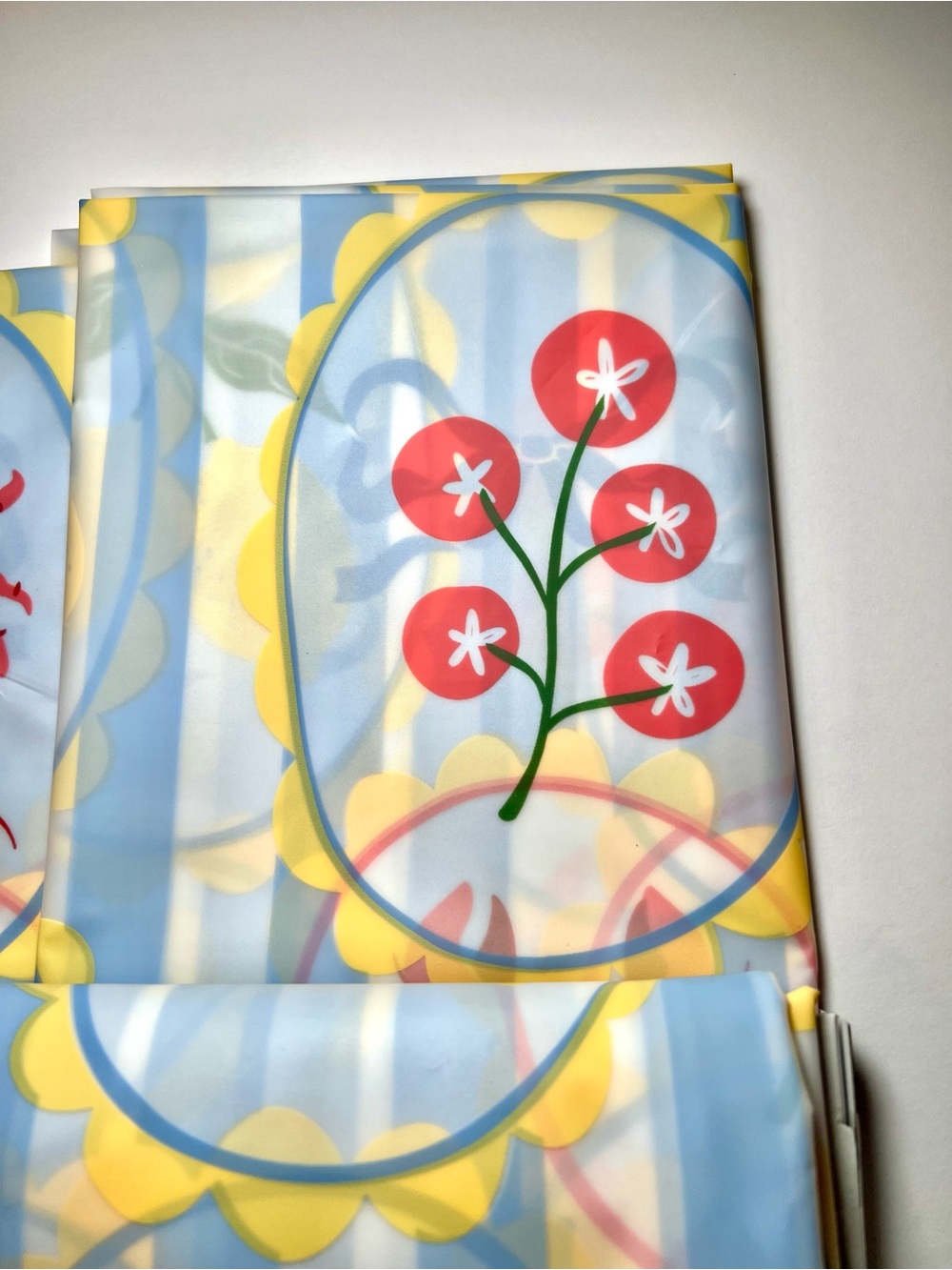 Lobster Lemons Tomatoes Peva Shower Curtain Coastal Summer Seafood Italian - Picture 3 of 6